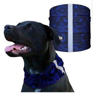BLUE PAISLEY Dog Shield Bandana Scarf